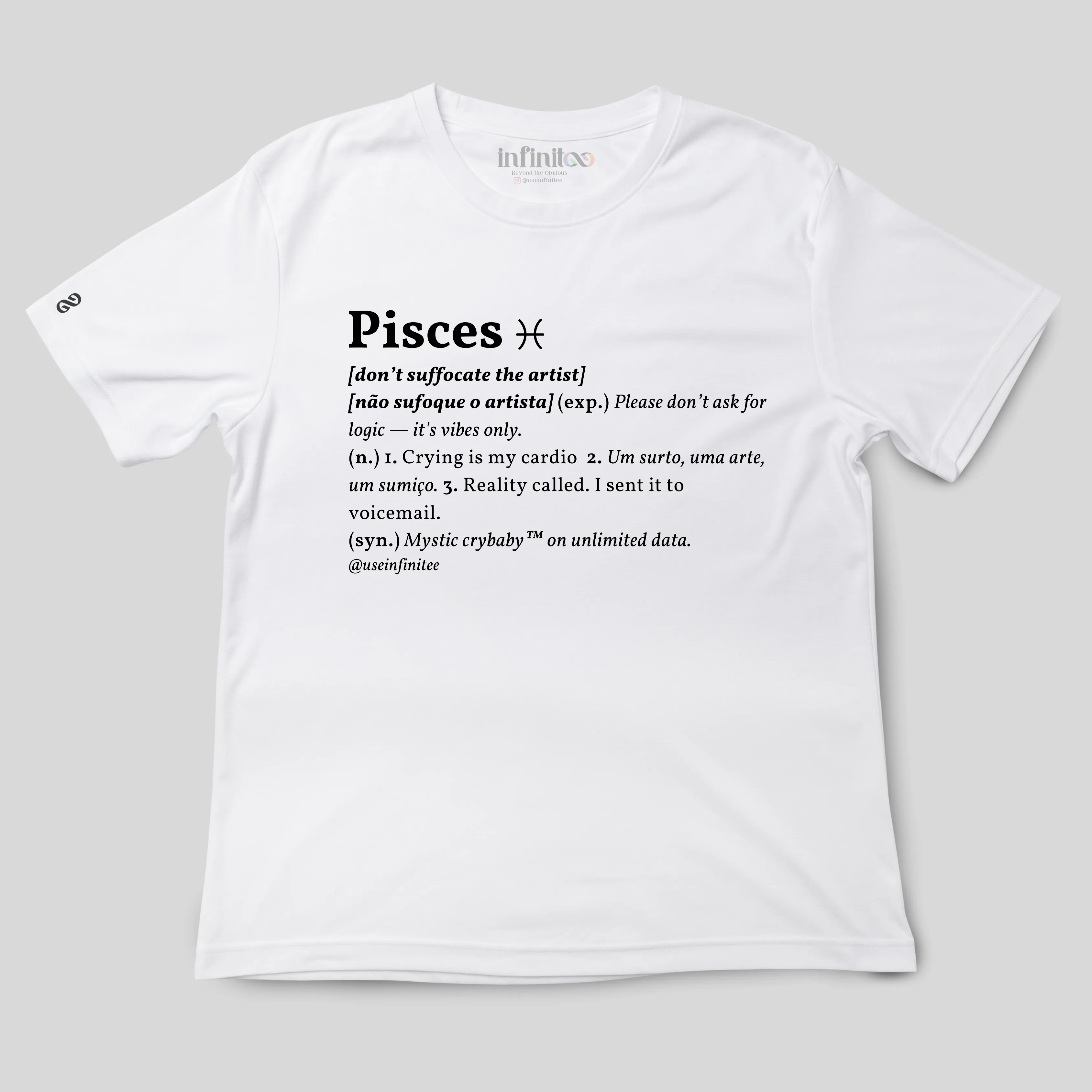 Pisces Basic White/Black Unisex T-shirt