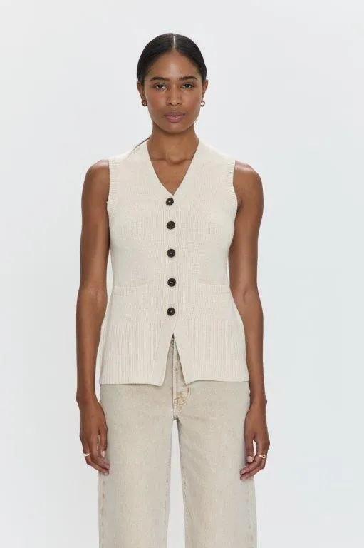 PISTOLA | AUDRA VEST CARDIGAN  | SOFT DOVE