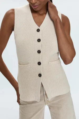 PISTOLA | AUDRA VEST CARDIGAN  | SOFT DOVE