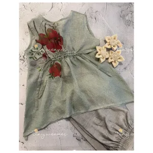 Pomegranate kaftan set grey