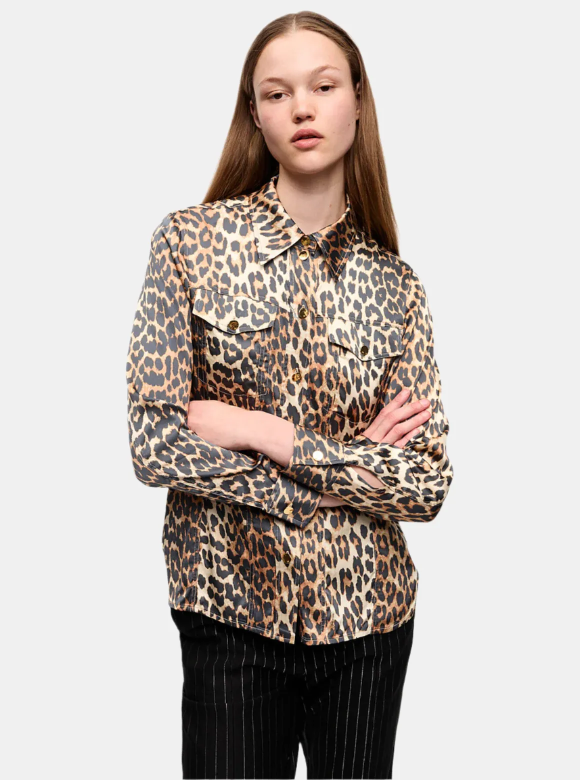 Printed Satin Shirt