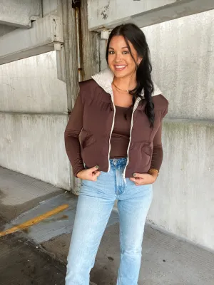 PUFFER VEST-CHOCOLATE
