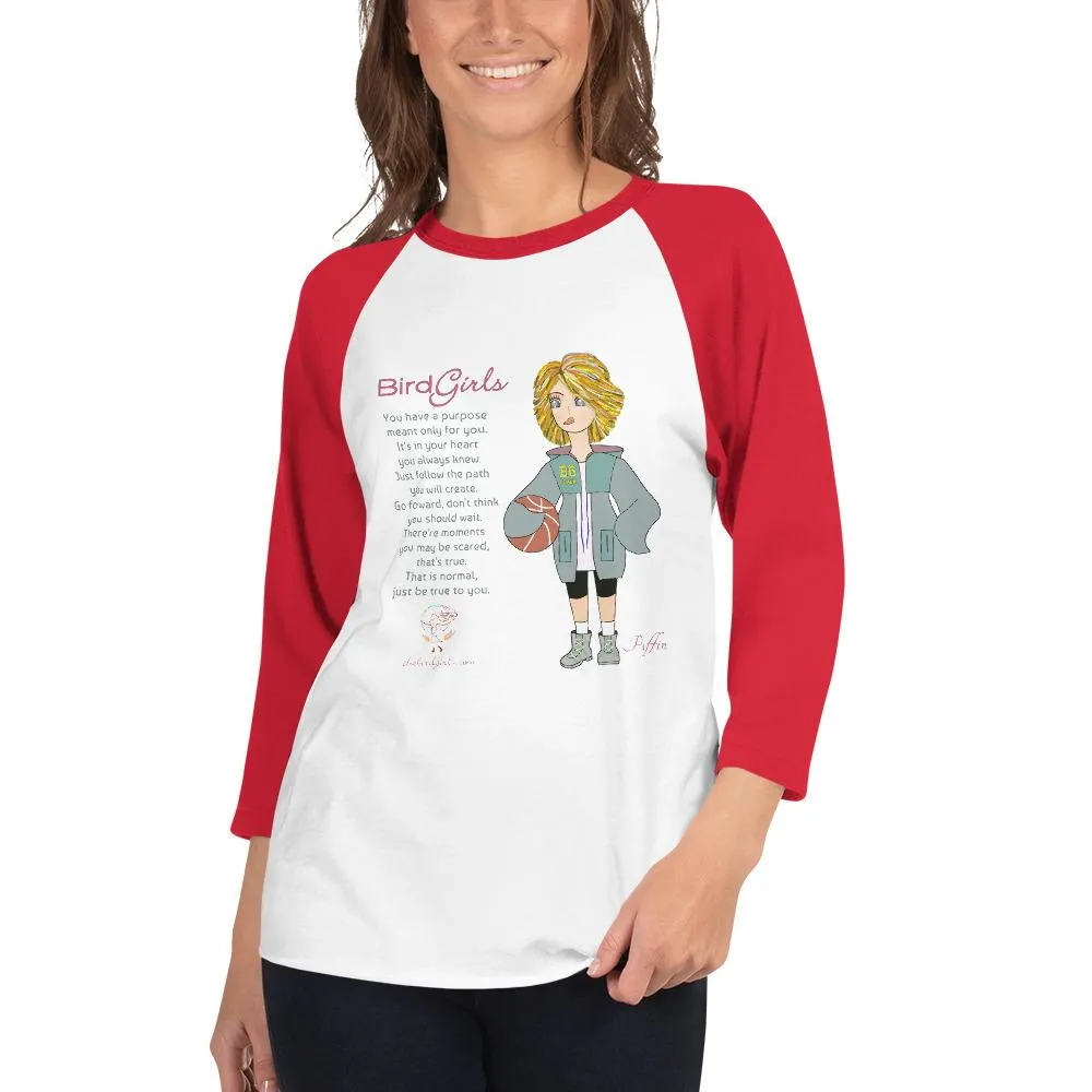 Puffin 3/4 sleeve raglan shirt