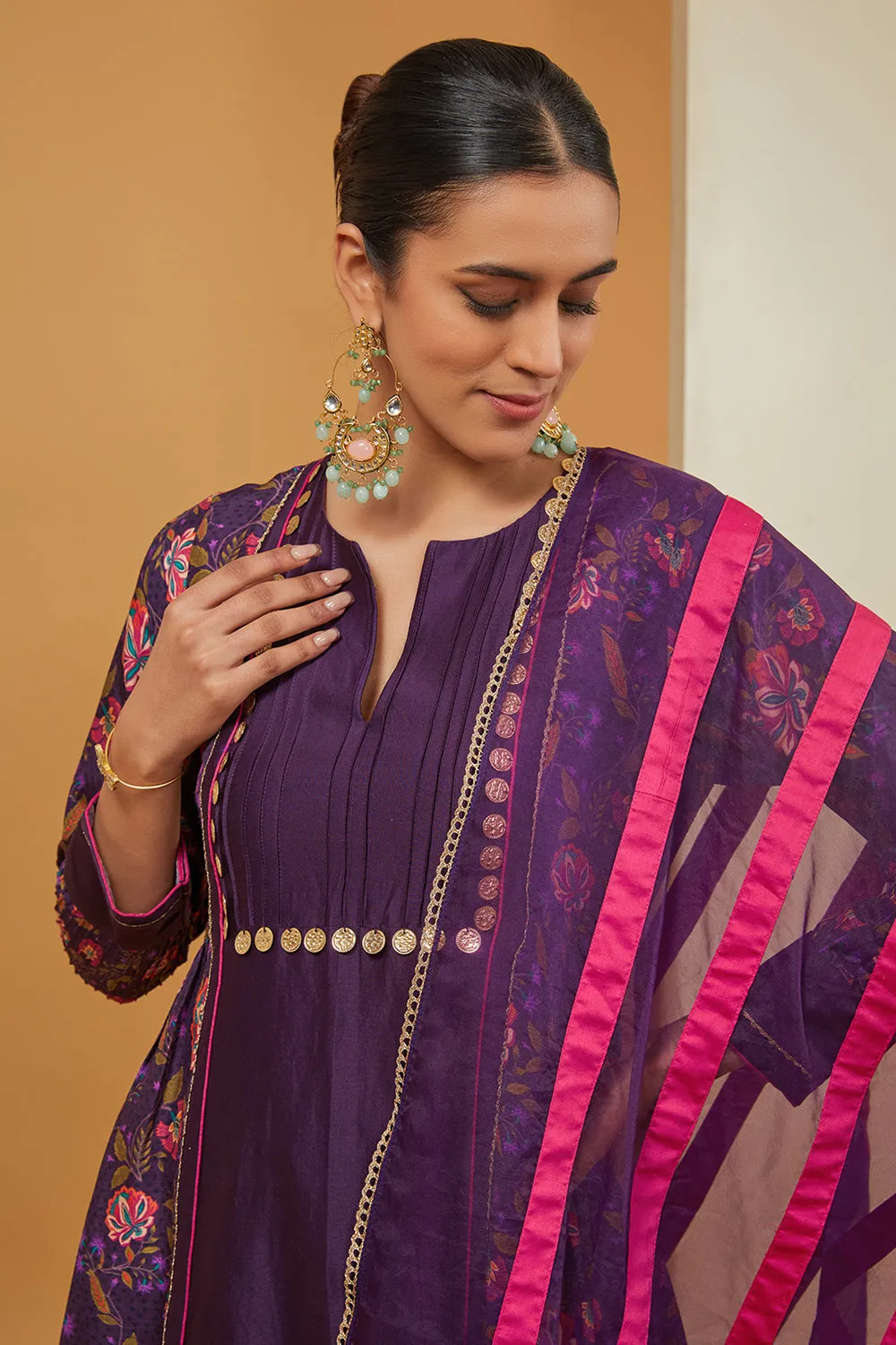 Purple Kurta Set