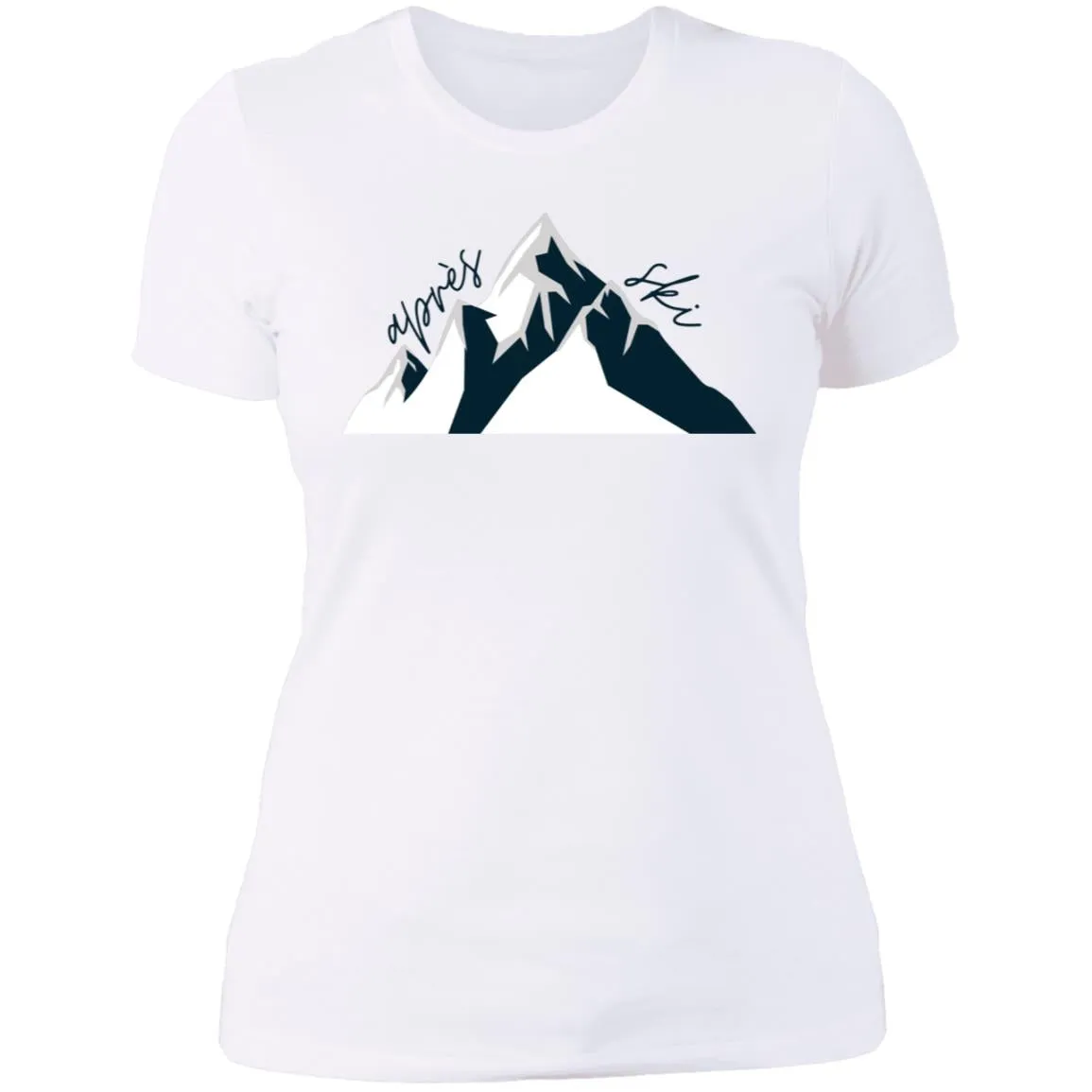 "Big Mountain- NAVY" Ladies' Boyfriend Tee