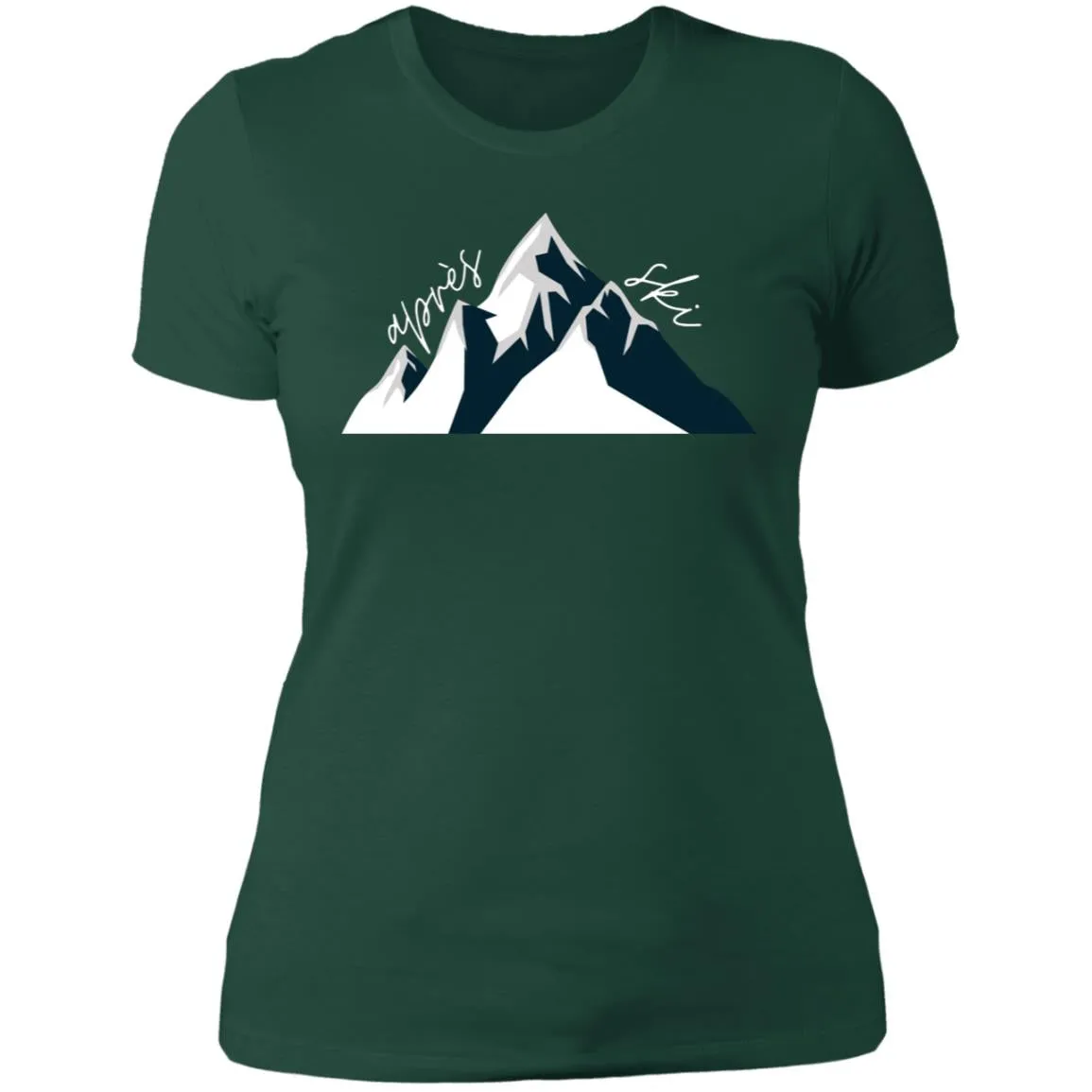 "Big Mountain- NAVY" Ladies' Boyfriend Tee
