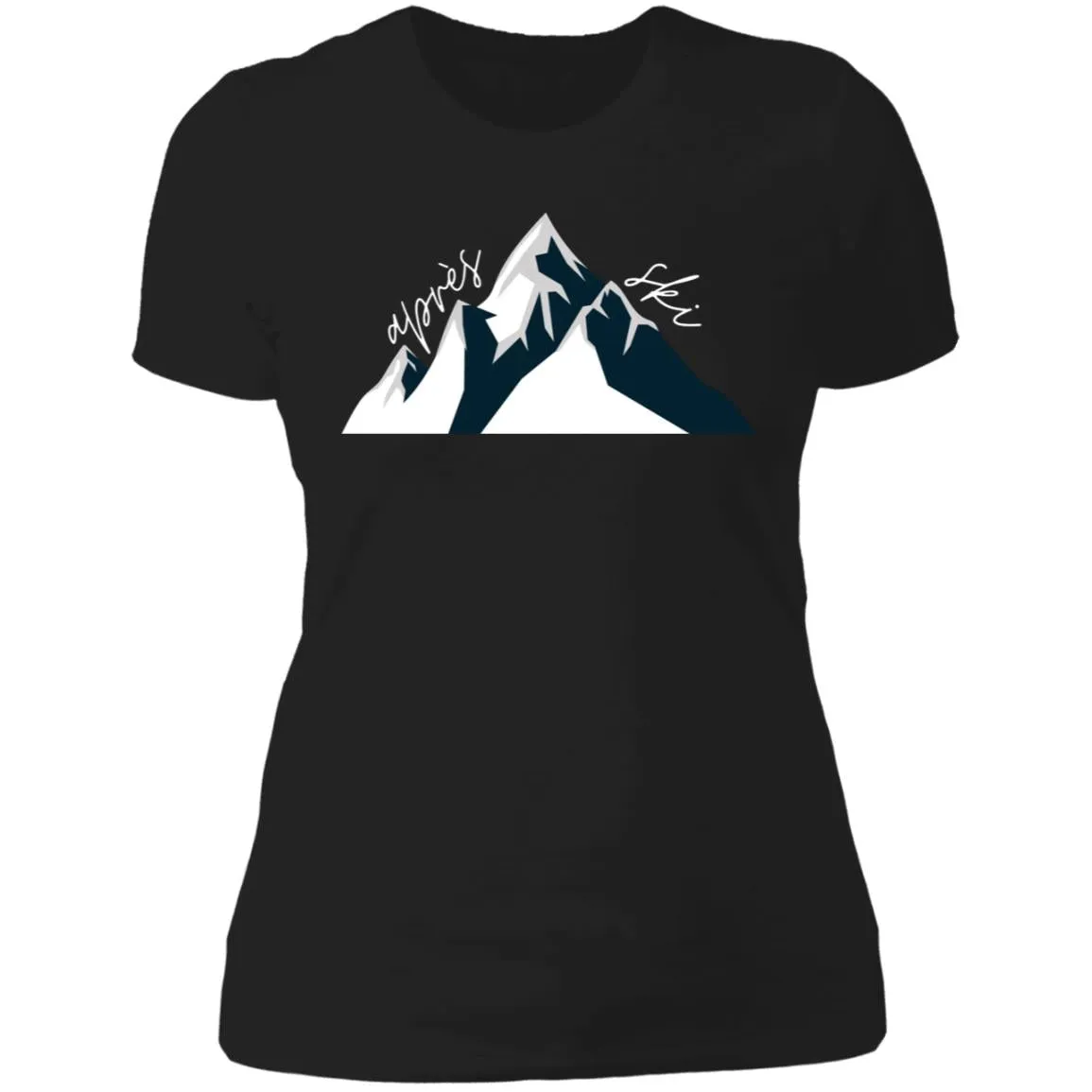 "Big Mountain- NAVY" Ladies' Boyfriend Tee