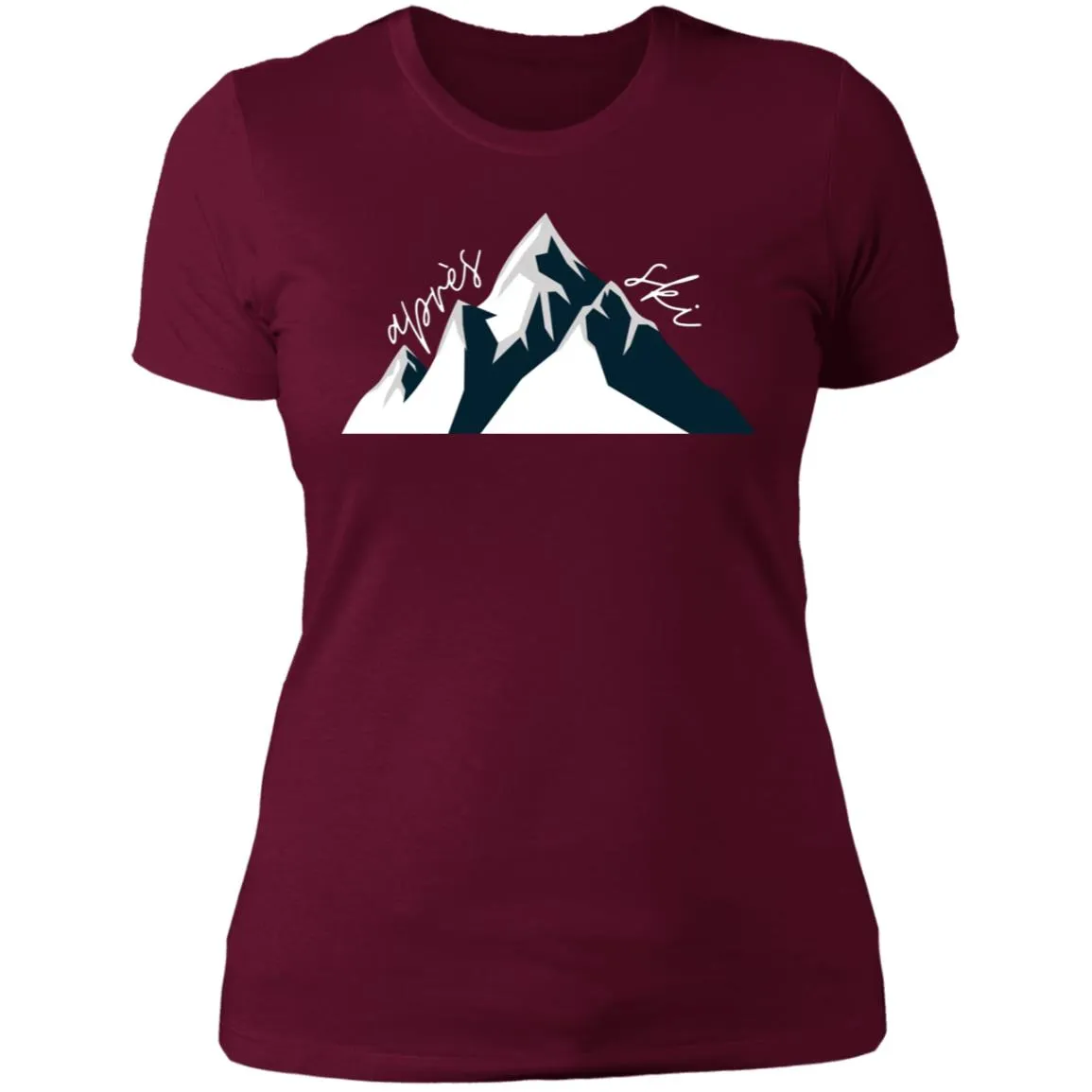 "Big Mountain- NAVY" Ladies' Boyfriend Tee