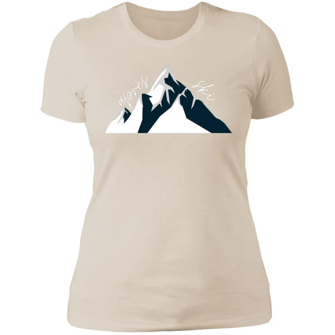 "Big Mountain- NAVY" Ladies' Boyfriend Tee