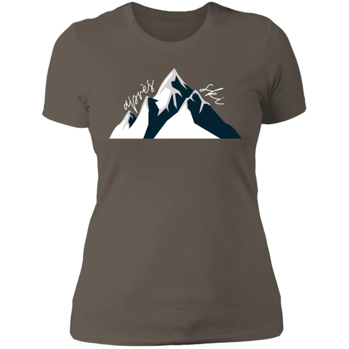 "Big Mountain- NAVY" Ladies' Boyfriend Tee