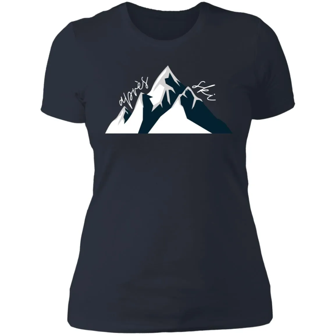 "Big Mountain- NAVY" Ladies' Boyfriend Tee