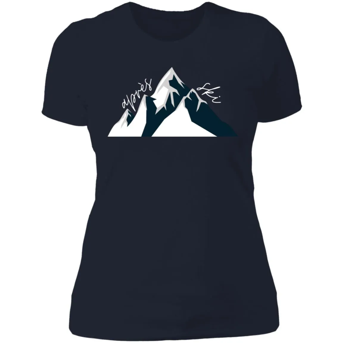 "Big Mountain- NAVY" Ladies' Boyfriend Tee