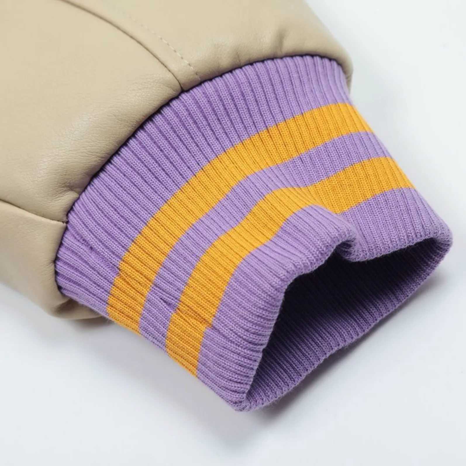"FIGHTING SPIRITS" Veste Bombers Versity Jacket Brodée Violet - URB1™