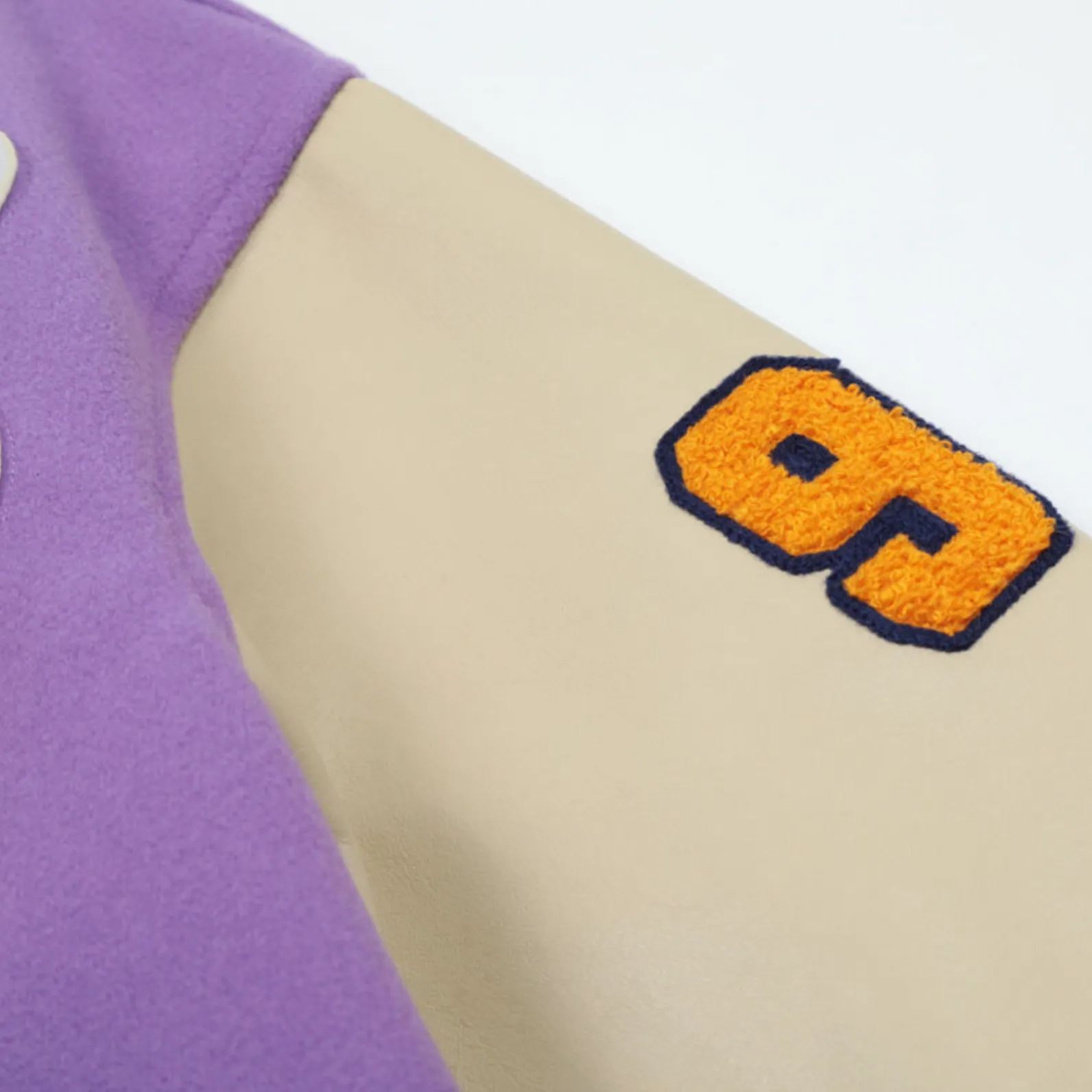 "FIGHTING SPIRITS" Veste Bombers Versity Jacket Brodée Violet - URB1™
