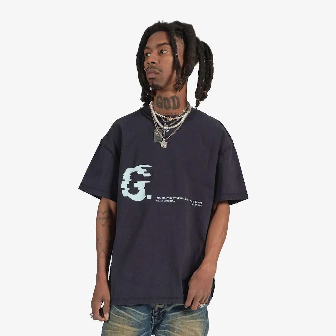 "Glitch" Tee (deep navy)