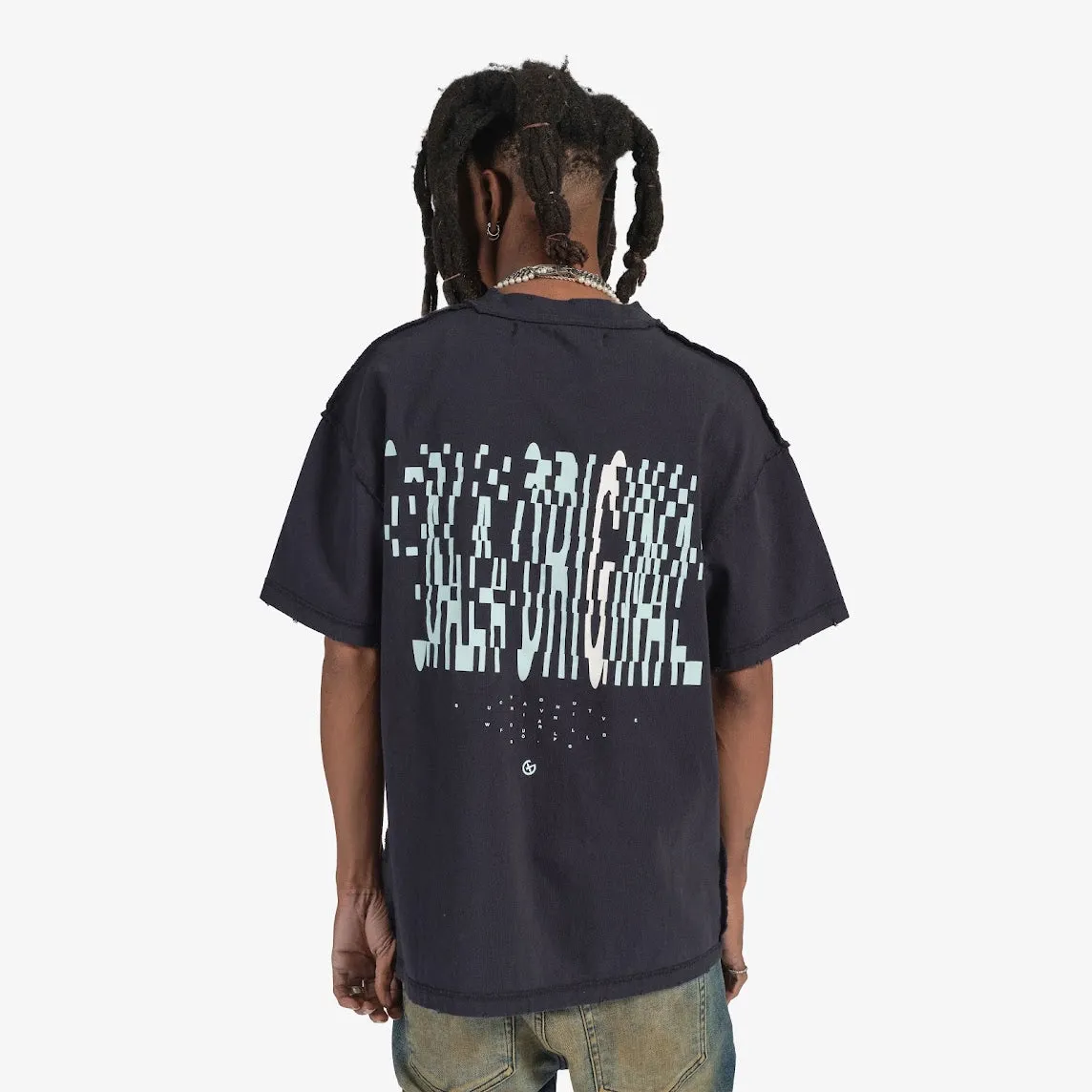 "Glitch" Tee (deep navy)