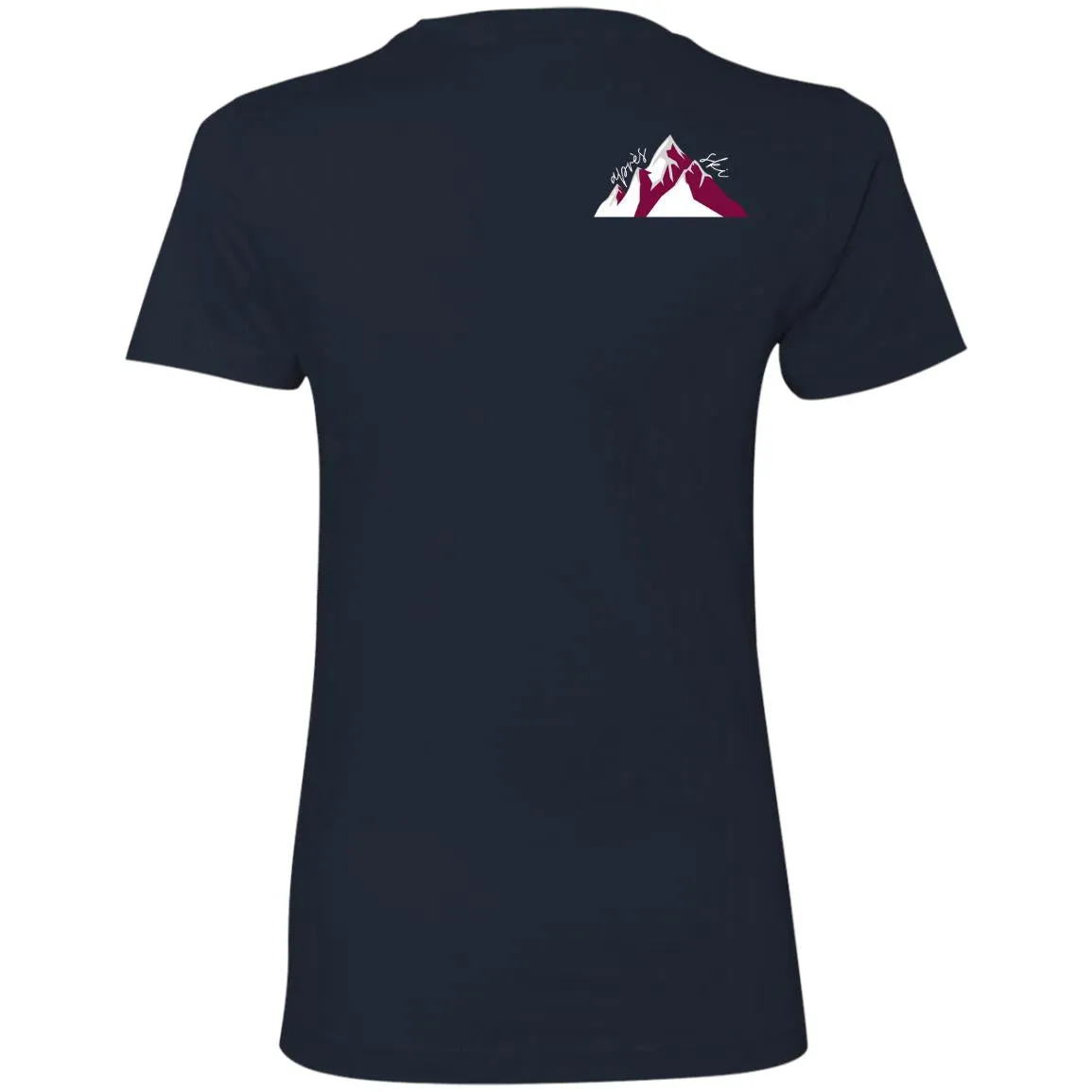 "Small Mountain- BURGUNDY" Ladies' Boyfriend Tee