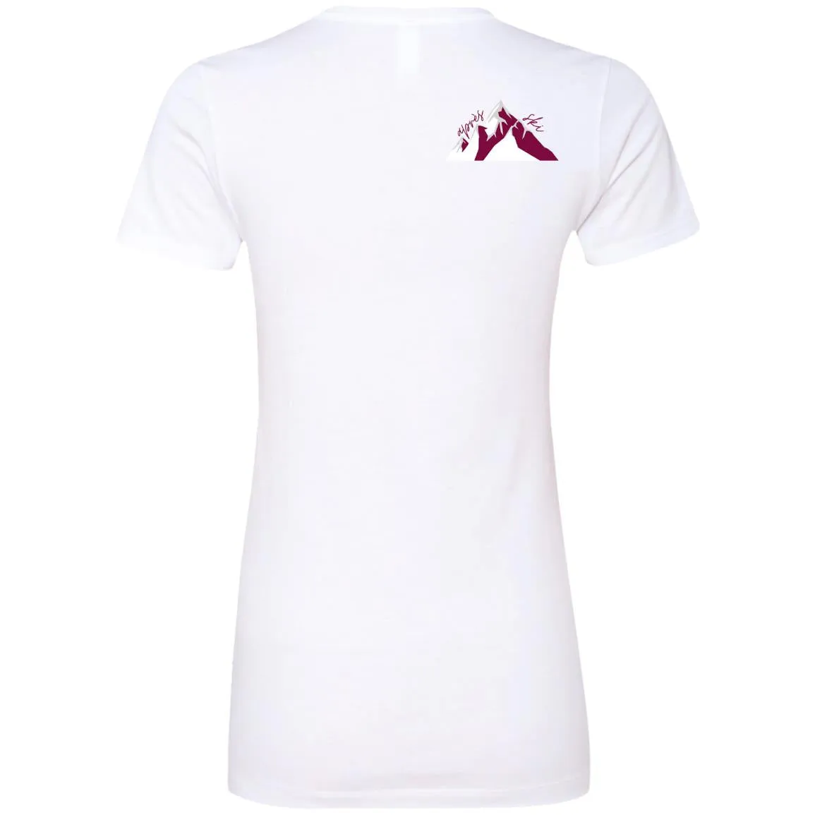 "Small Mountain- BURGUNDY" Ladies' Boyfriend Tee