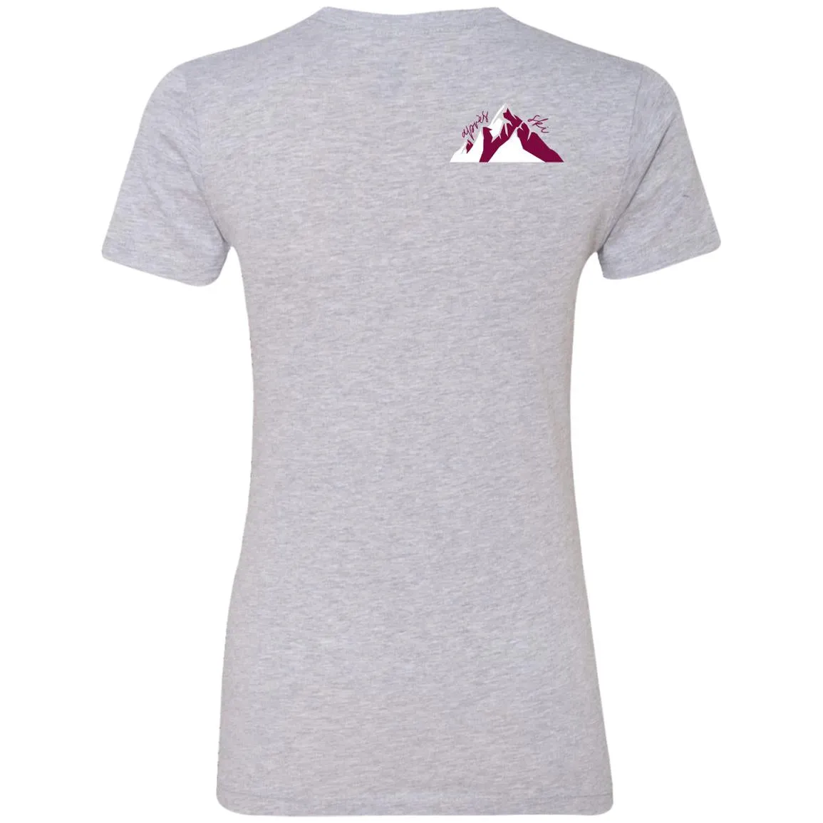 "Small Mountain- BURGUNDY" Ladies' Boyfriend Tee
