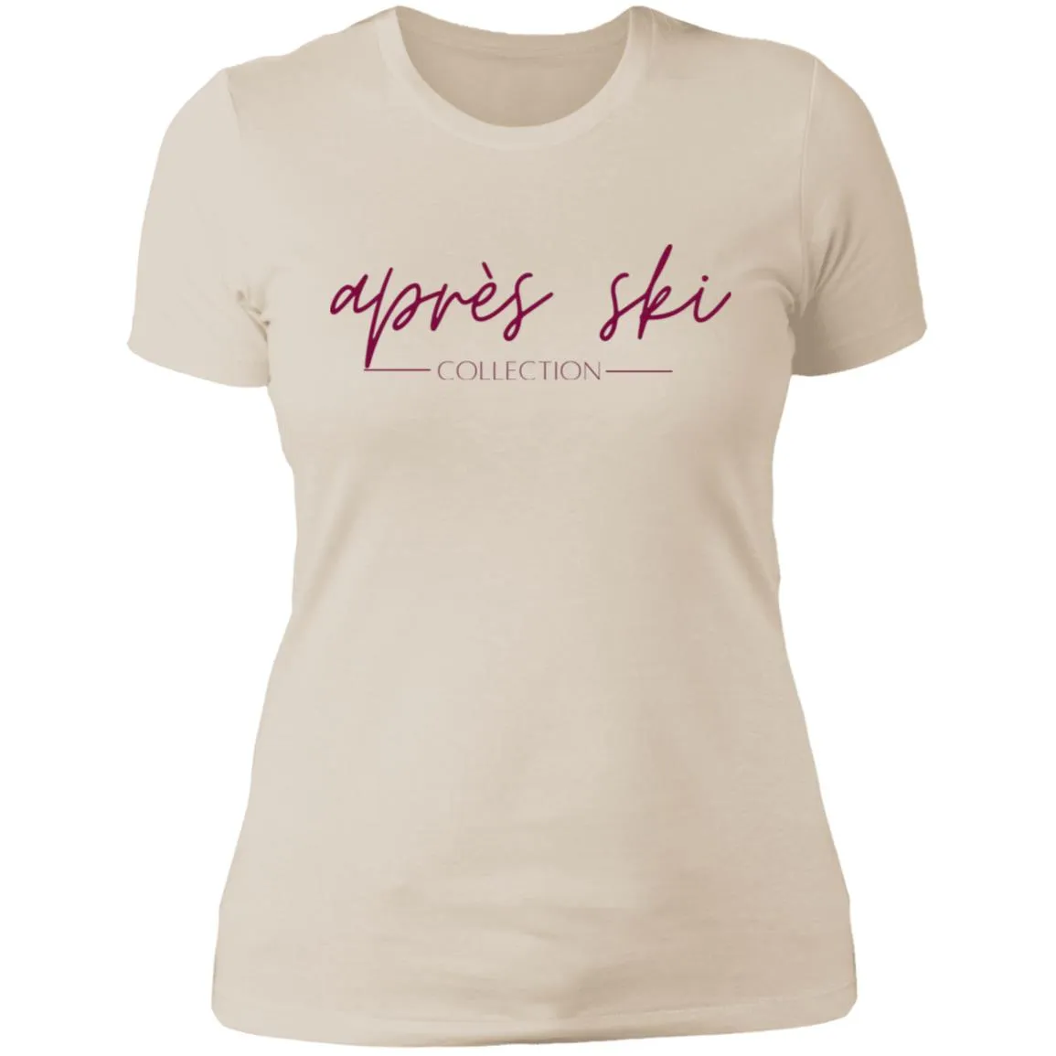 "Small Mountain- BURGUNDY" Ladies' Boyfriend Tee