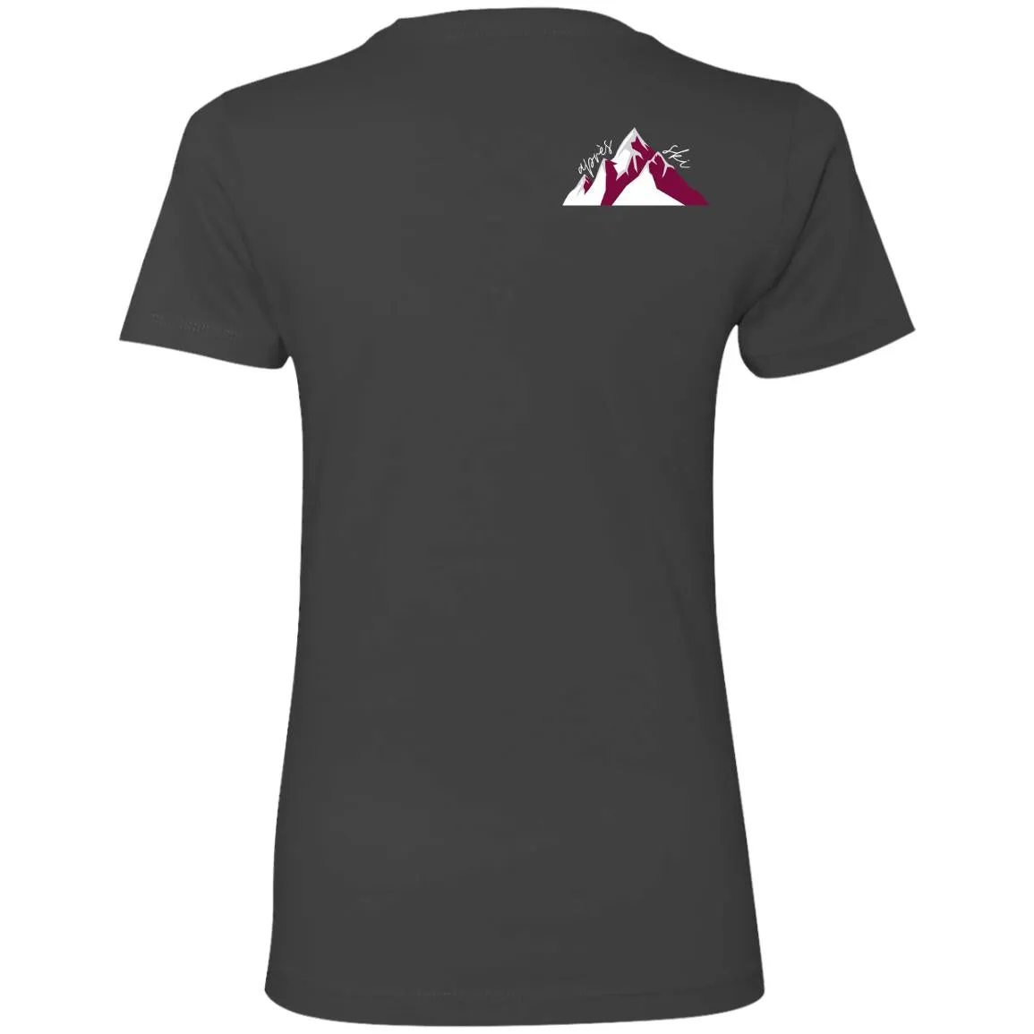 "Small Mountain- BURGUNDY" Ladies' Boyfriend Tee