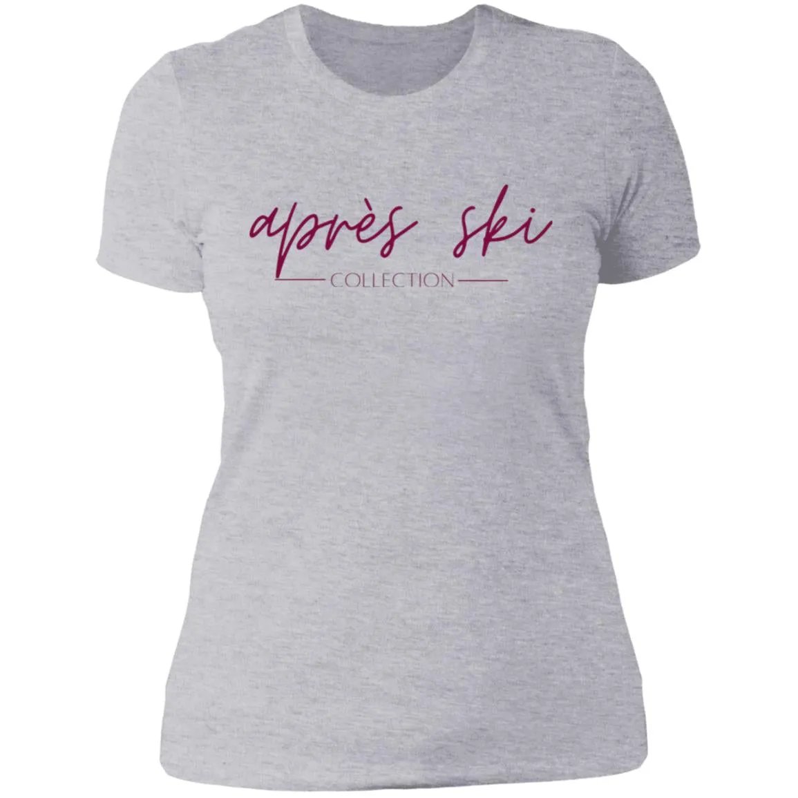"Small Mountain- BURGUNDY" Ladies' Boyfriend Tee