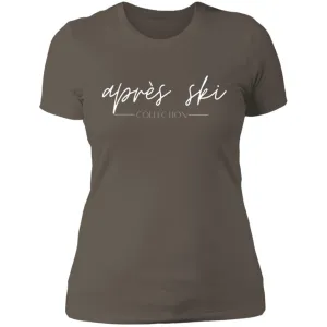 "Small Mountain- BURGUNDY" Ladies' Boyfriend Tee