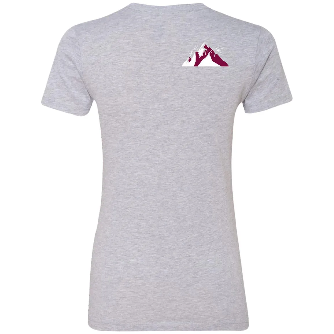 "Small Mountain- BURGUNDY" Ladies' Boyfriend Tee