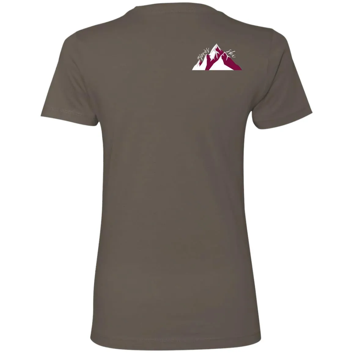 "Small Mountain- BURGUNDY" Ladies' Boyfriend Tee