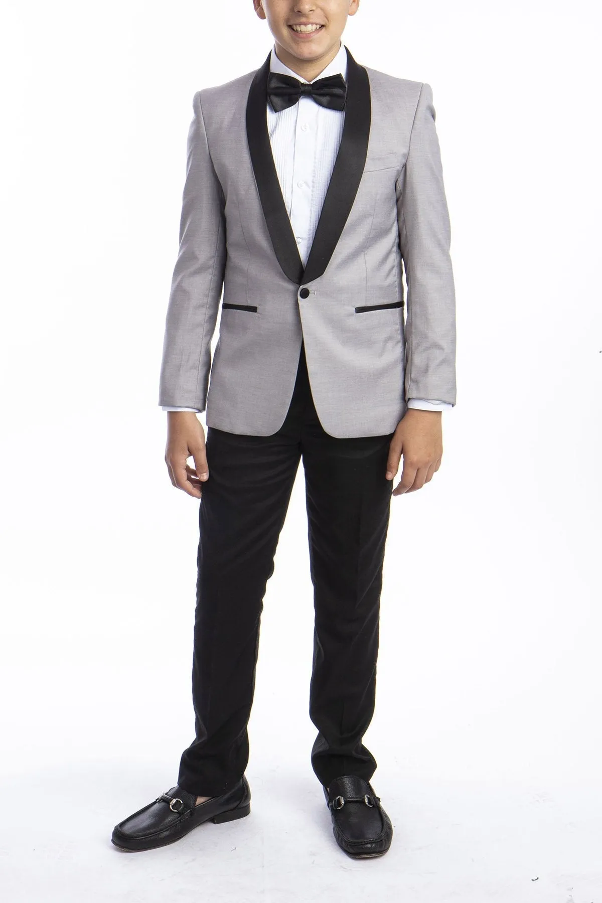 "Trent" Perry Ellis Kids Light Grey 5-Piece Tuxedo