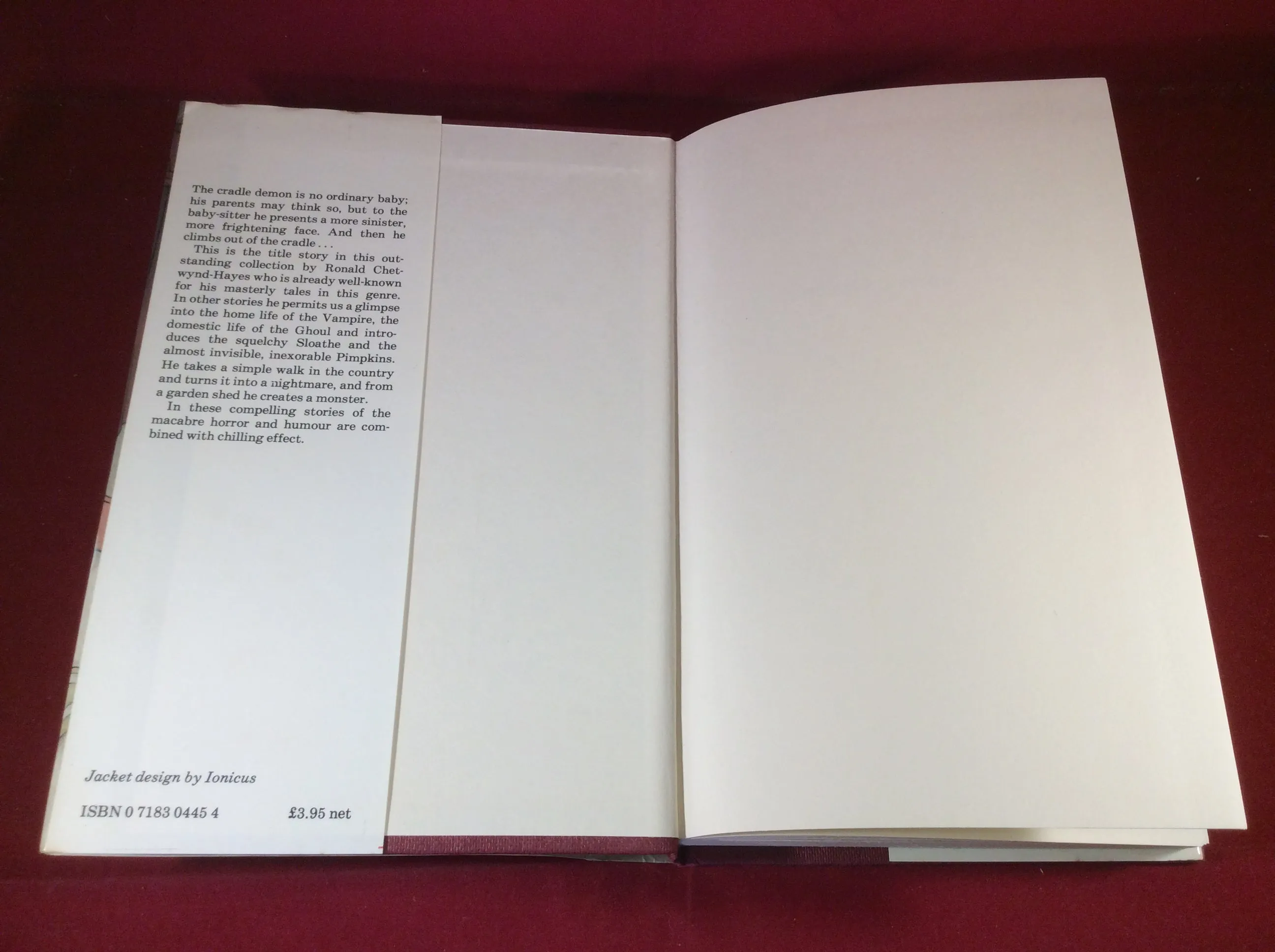 R. Chetwynd-Hayes, The Cradle Demon & Other Stories of Fantasy and Horror, William Kimber, 1978, First Edition.