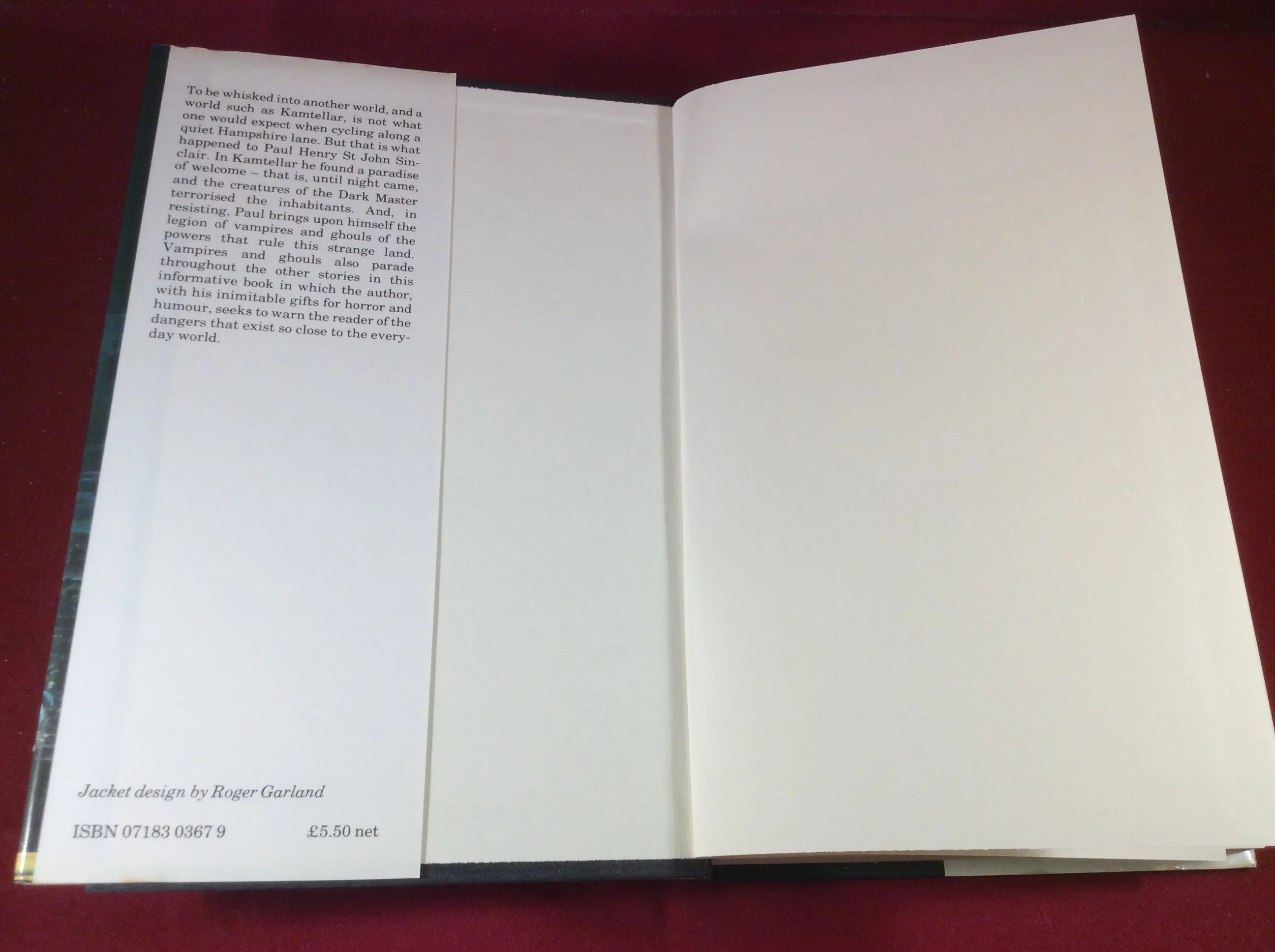 R. Chetwynd- Hayes, The Fantastic World of Kamtellar: A Book of Vampires and Ghouls, William Kimber, 1980, First Edition, Signed.