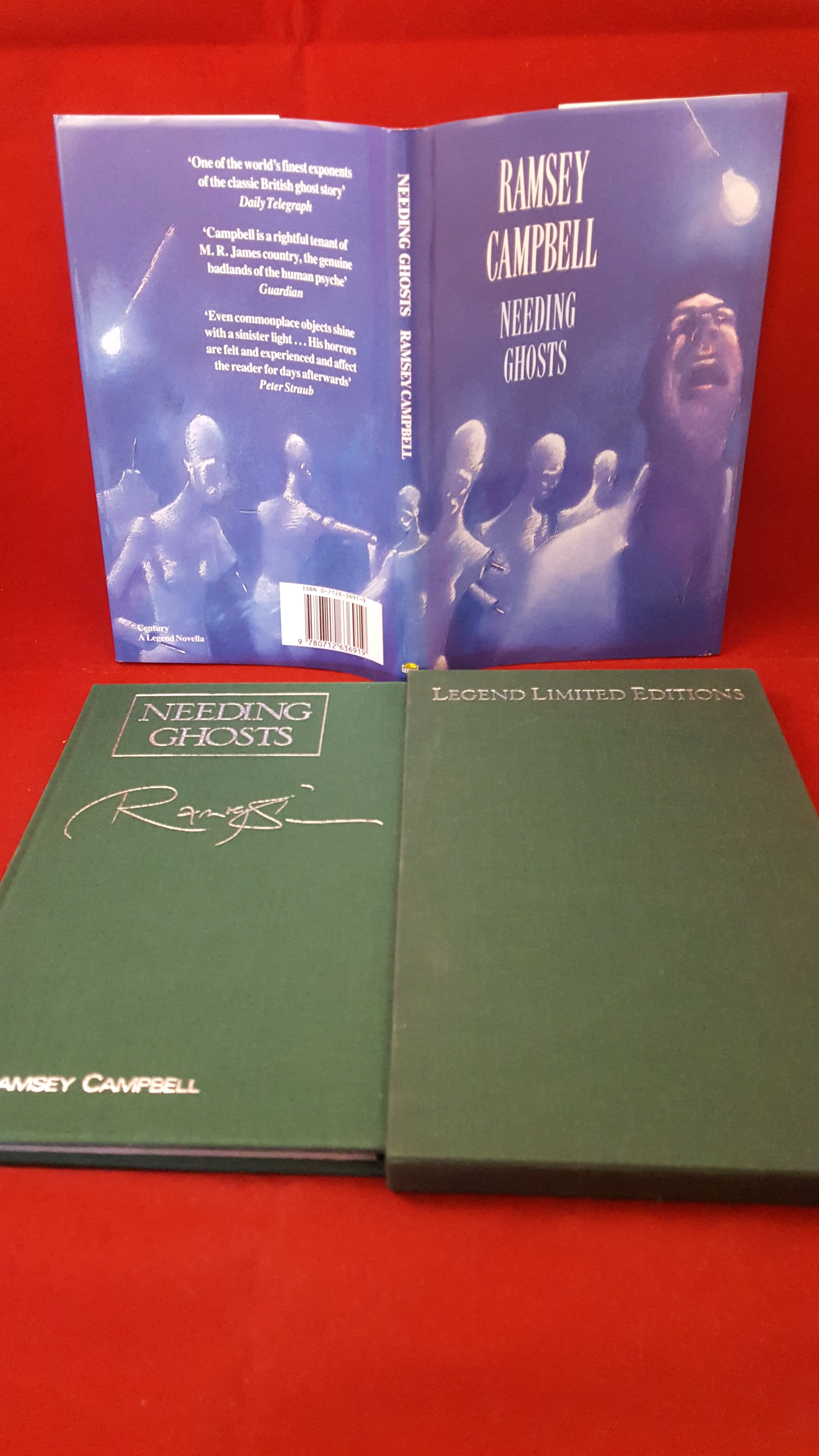 Ramsey Campbell - Needing Ghosts,  A  Legend Novella, 1990 1st Signed Limited