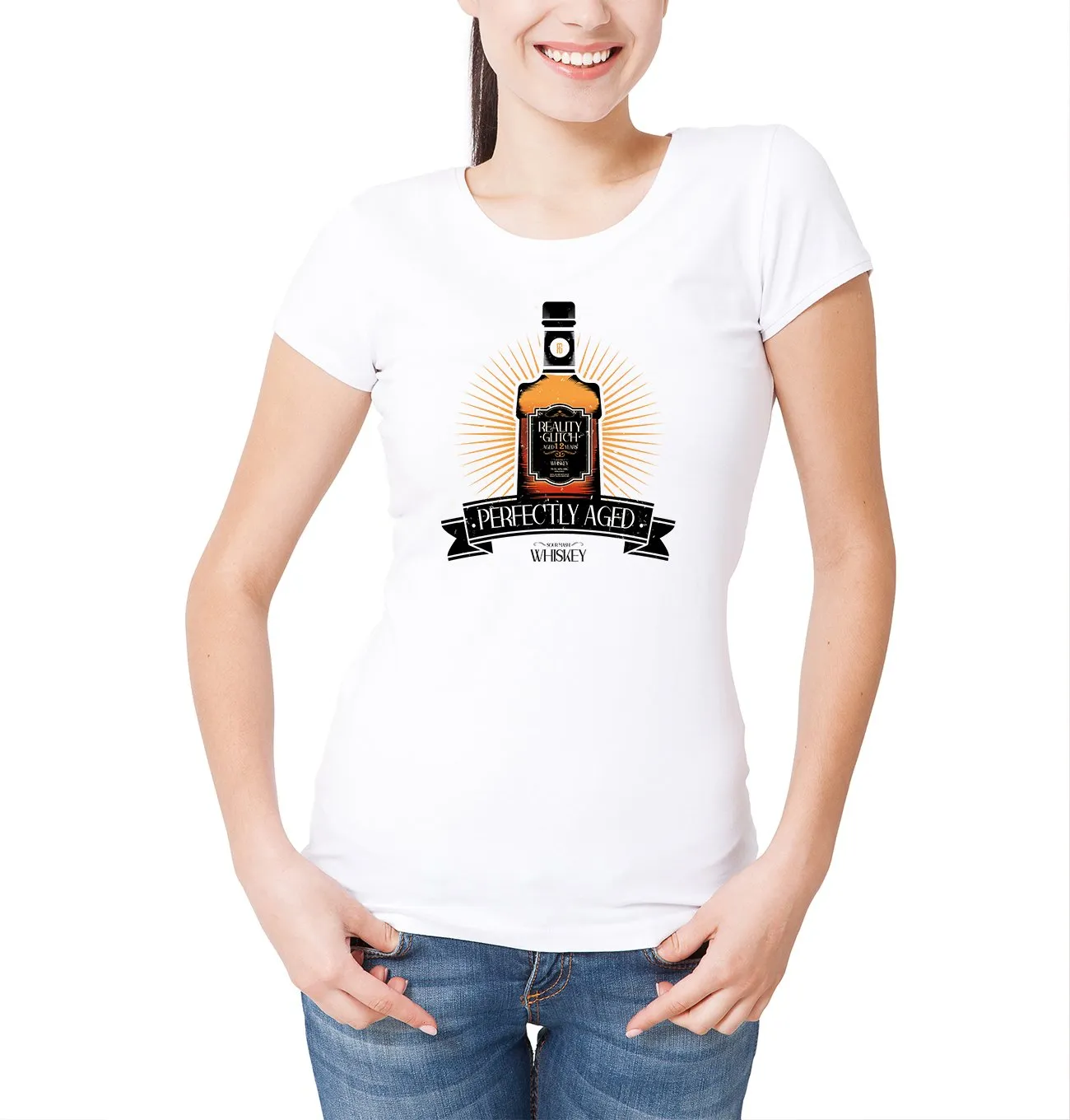 Reality Glitch Perfectly Aged Womens T-Shirt