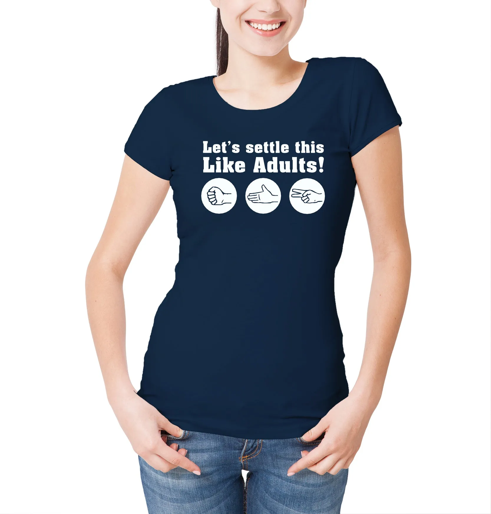 Reality Glitch Rock Paper Scissors Womens T-Shirt