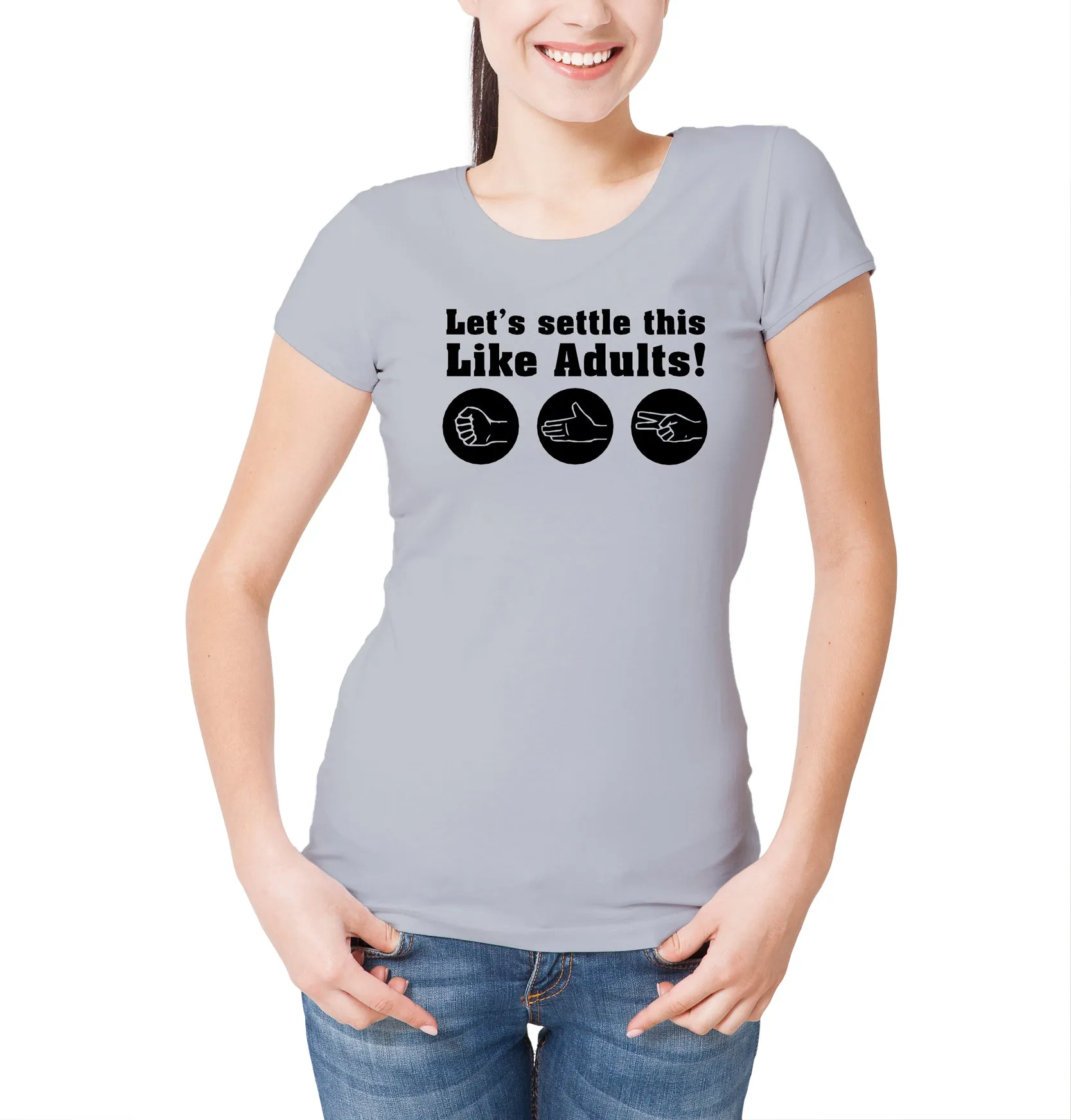 Reality Glitch Rock Paper Scissors Womens T-Shirt