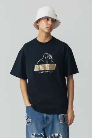 RHINESTONE SLANTED OG TEE - BLACK