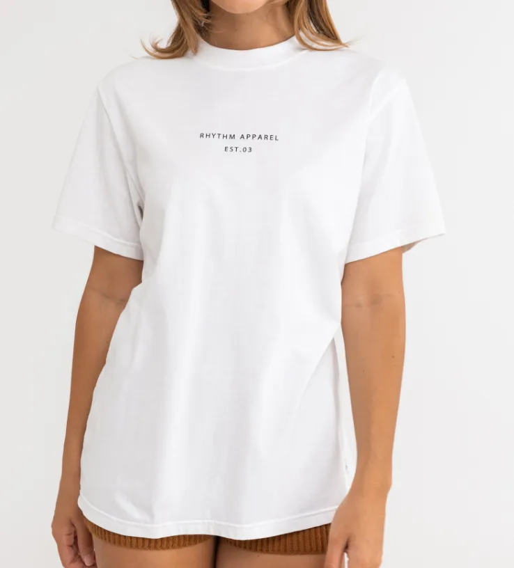 RHYTHM CLASSIC BRAND TEE - WHITE