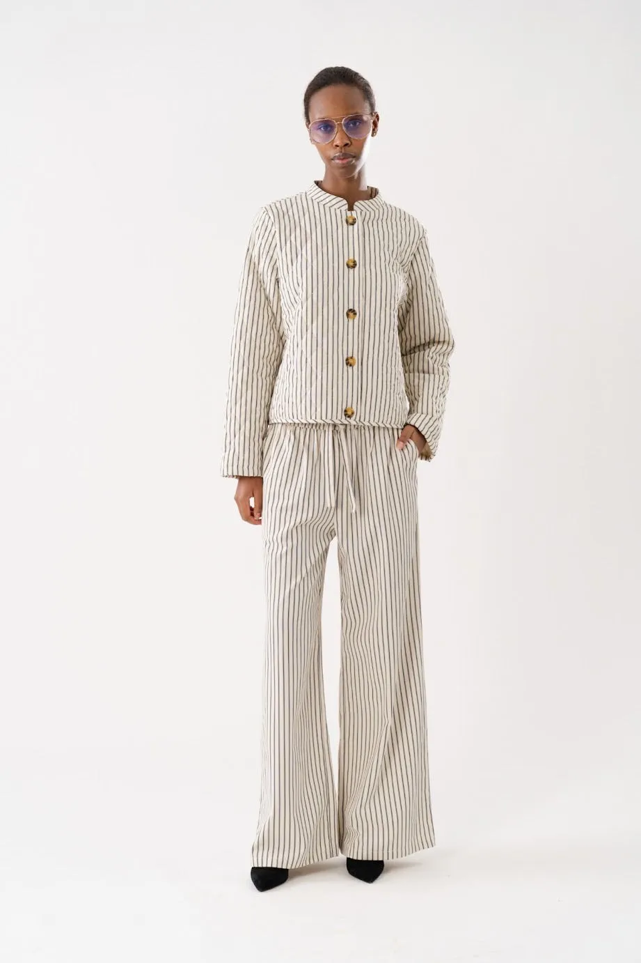 Rita Pants - White Stripe