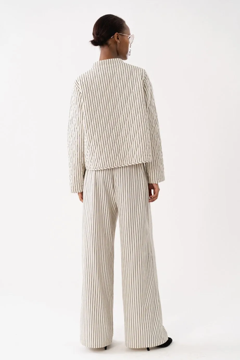 Rita Pants - White Stripe