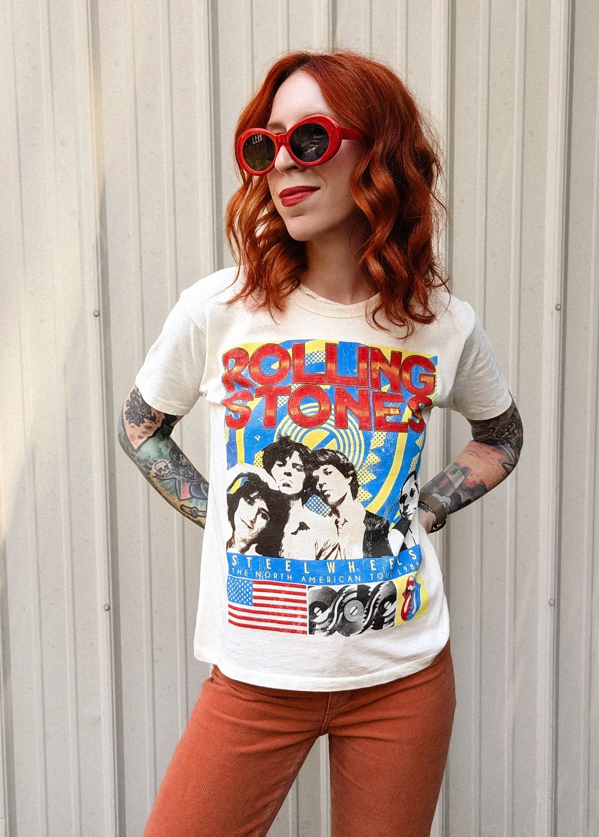 Rolling Stones Steel Wheels Ringer Tee