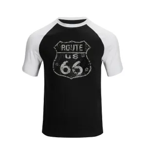 ROUTE 66 RAGLAN GRAPHIC TEE