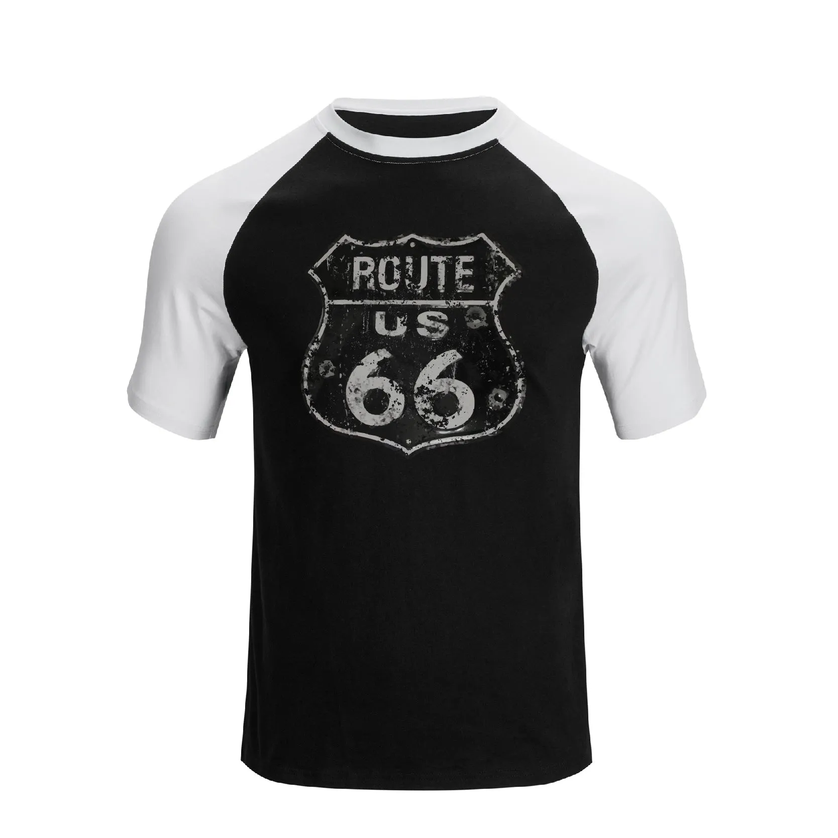 ROUTE 66 RAGLAN GRAPHIC TEE