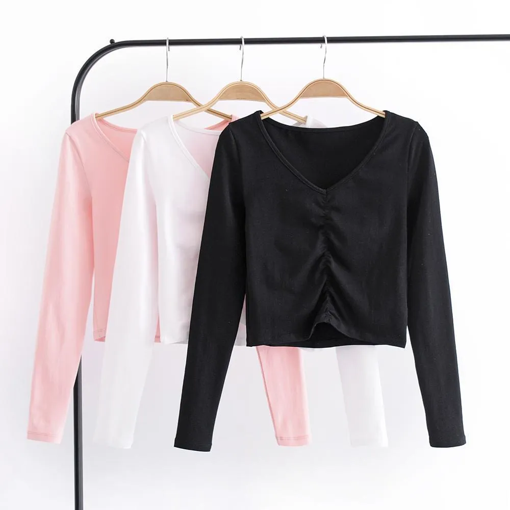 Ruched Crop Shirt