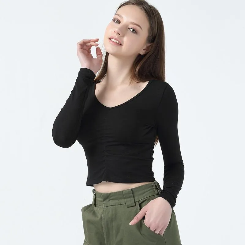 Ruched Crop Shirt