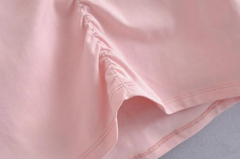 Ruched Crop Shirt