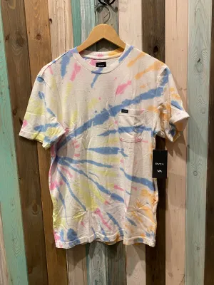 RVCA Mens Manic Tie Dye Crew Short Sleeve Tee