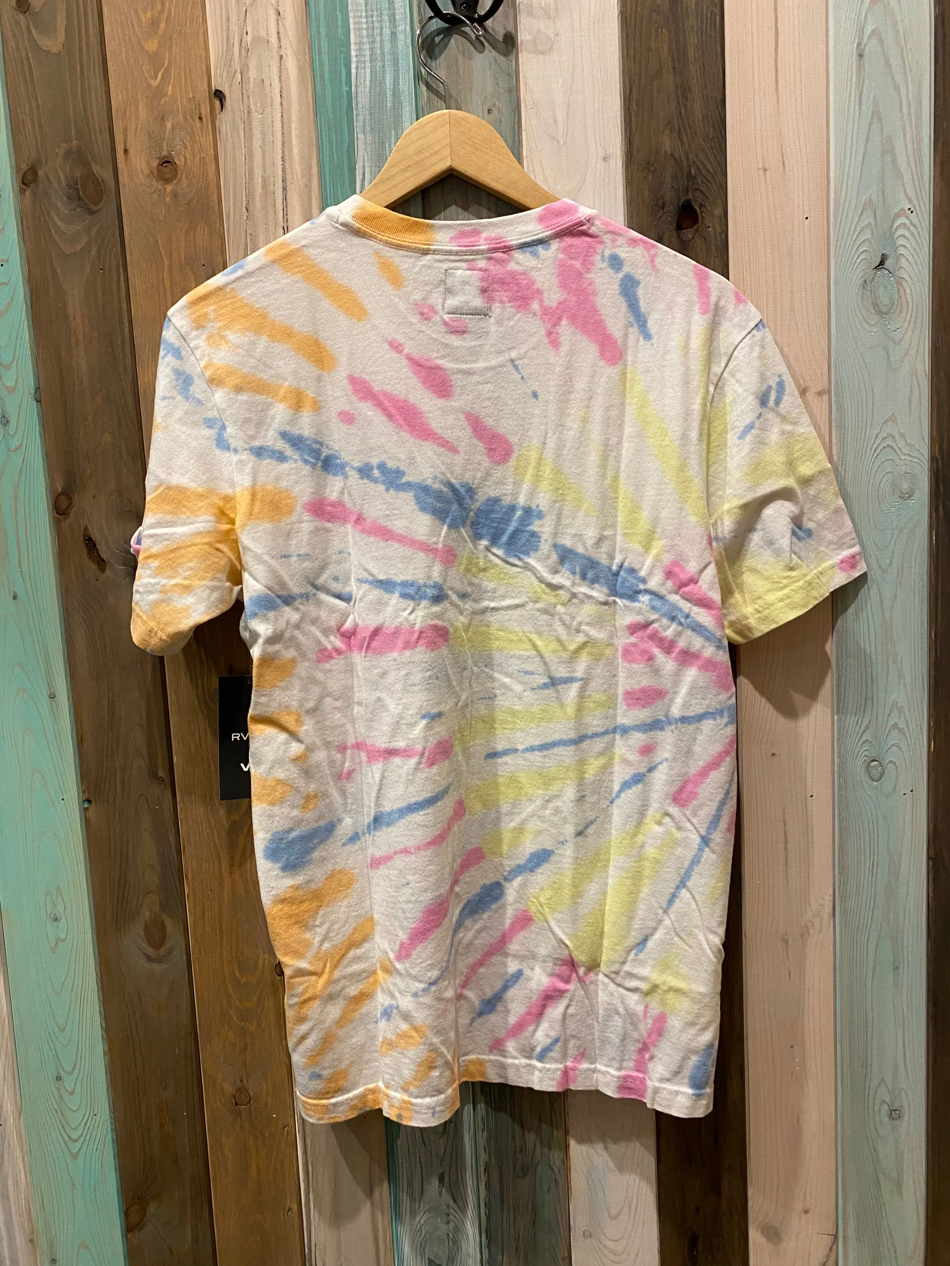 RVCA Mens Manic Tie Dye Crew Short Sleeve Tee