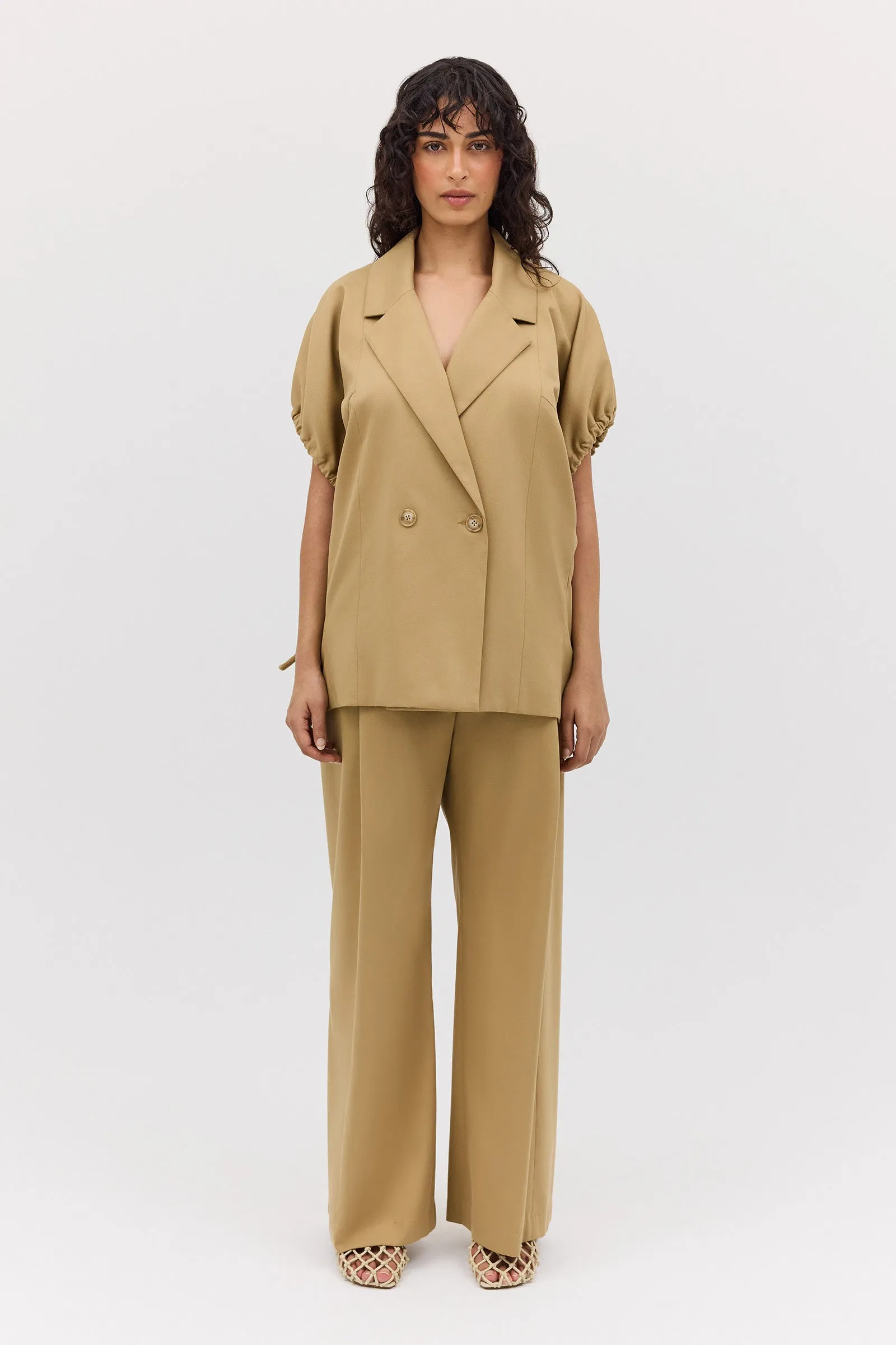 SAND WOOL SUITING PERUSE JACKET