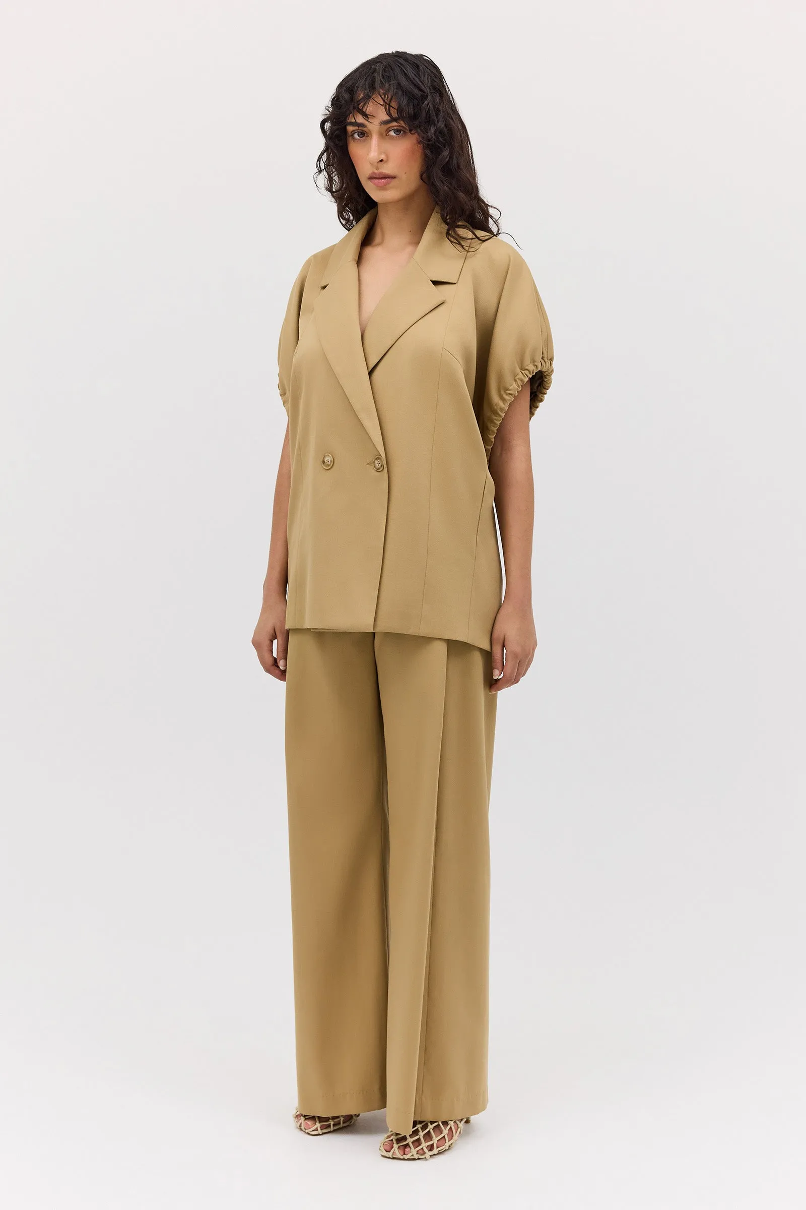 SAND WOOL SUITING PERUSE JACKET